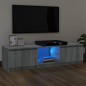 vidaXL TV-Schrank mit LED-Leuchten Grau Sonoma 140x40x35,5 cm vidaXL TV-Schrank mit LED-Leuchten Grau Sonoma 140x40x35,5 cm