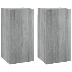 vidaXL TV-Schränke 2 Stk. Grau Sonoma 30,5x30x60 cm Holzwerkstoff