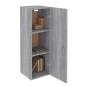 vidaXL TV-Schränke 2 Stk. Grau Sonoma 30,5x30x90 cm Holzwerkstoff vidaXL TV-Schränke 2 Stk. Grau Sonoma 30,5x30x90 cm Holzwerkstoff