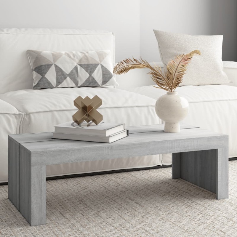 vidaXL Couchtisch Grau Sonoma 110x50x35 cm Holzwerkstoff vidaXL Couchtisch Grau Sonoma 110x50x35 cm Holzwerkstoff