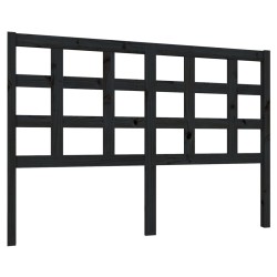 vidaXL Kopfteil Schwarz 140,5x4x100 cm Massivholz Kiefer