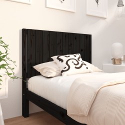 vidaXL Kopfteil Schwarz 105,5x4x100 cm Massivholz Kiefer