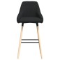 Barhocker 2 Stk. Schwarz Stoff Barhocker 2 Stk. Schwarz Stoff