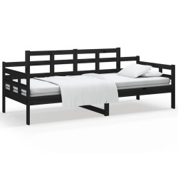 vidaXL Tagesbett Schwarz Massivholz Kiefer 90x200 cm