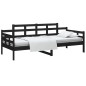 vidaXL Tagesbett Schwarz Massivholz Kiefer 90x200 cm vidaXL Tagesbett Schwarz Massivholz Kiefer 90x200 cm