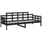 vidaXL Tagesbett Schwarz Massivholz Kiefer 90x200 cm vidaXL Tagesbett Schwarz Massivholz Kiefer 90x200 cm