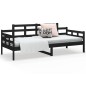 vidaXL Tagesbett Schwarz Massivholz Kiefer 90x200 cm vidaXL Tagesbett Schwarz Massivholz Kiefer 90x200 cm
