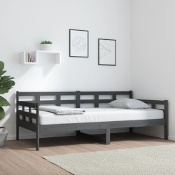 vidaXL Tagesbett Grau Massivholz Kiefer 90x190 cm