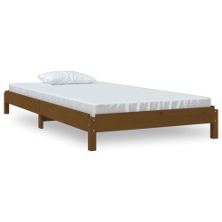 vidaXL Stapelbett Honigbraun 90x190 cm Massivholz Kiefer