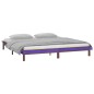 vidaXL Massivholzbett mit LEDs Honigbraun 135x190 cm vidaXL Massivholzbett mit LEDs Honigbraun 135x190 cm