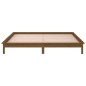 vidaXL Massivholzbett mit LEDs Honigbraun 135x190 cm vidaXL Massivholzbett mit LEDs Honigbraun 135x190 cm