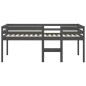 vidaXL Hochbett Grau 80x200 cm Massivholz Kiefer vidaXL Hochbett Grau 80x200 cm Massivholz Kiefer
