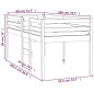 vidaXL Hochbett Grau 80x200 cm Massivholz Kiefer vidaXL Hochbett Grau 80x200 cm Massivholz Kiefer