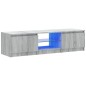 vidaXL TV-Schrank mit LED-Leuchten Grau Sonoma 140x40x35,5 cm vidaXL TV-Schrank mit LED-Leuchten Grau Sonoma 140x40x35,5 cm