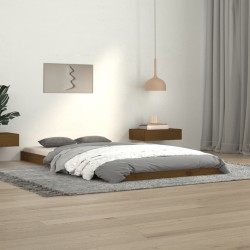 vidaXL Massivholzbett Honigbraun 100x200 cm Kiefer