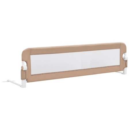 vidaXL Kleinkind-Bettschutzgitter Taupe 150x42 cm Polyester