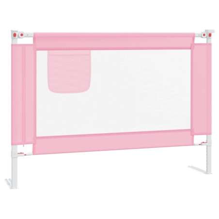 vidaXL Kleinkind-Bettschutzgitter Rosa 90x25 cm Stoff  