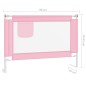 vidaXL Kleinkind-Bettschutzgitter Rosa 90x25 cm Stoff vidaXL Kleinkind-Bettschutzgitter Rosa 90x25 cm Stoff
