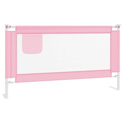 vidaXL Kleinkind-Bettschutzgitter Rosa 150x25 cm Stoff