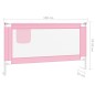 vidaXL Kleinkind-Bettschutzgitter Rosa 150x25 cm Stoff vidaXL Kleinkind-Bettschutzgitter Rosa 150x25 cm Stoff