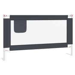 vidaXL Kleinkind-Bettschutzgitter Dunkelgrau 140x25 cm Stoff