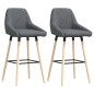 vidaXL Barhocker 2 Stk. Dunkelgrau Stoff vidaXL Barhocker 2 Stk. Dunkelgrau Stoff