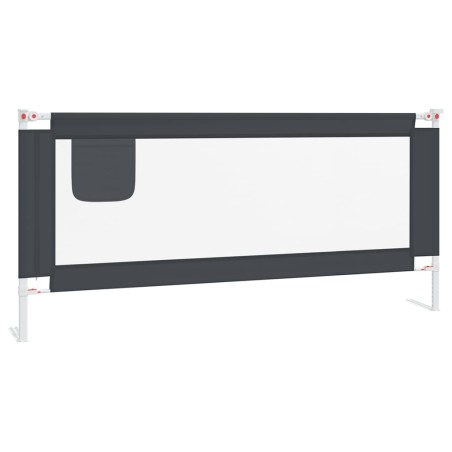 vidaXL Kleinkind-Bettschutzgitter Dunkelgrau 200x25 cm Stoff  