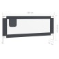 vidaXL Kleinkind-Bettschutzgitter Dunkelgrau 200x25 cm Stoff  