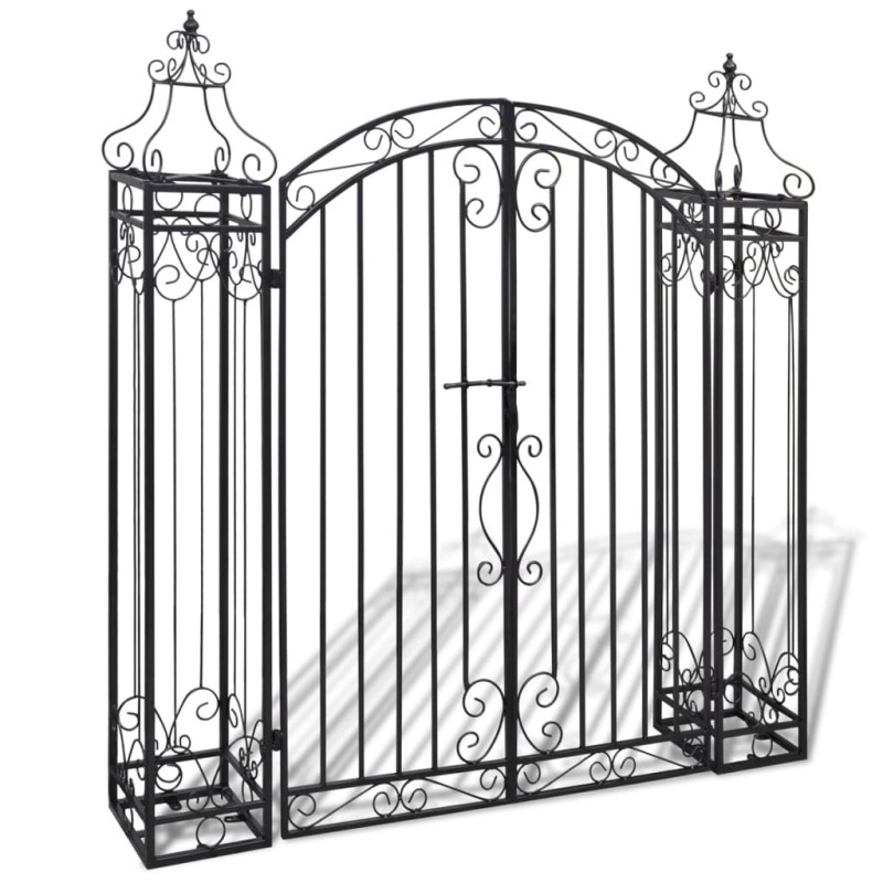 vidaXL Zierendes Gartentor Schmiedeeisen 122×20,5×134 cm vidaXL Zierendes Gartentor Schmiedeeisen 122×20,5×134 cm