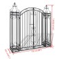 vidaXL Zierendes Gartentor Schmiedeeisen 122×20,5×134 cm vidaXL Zierendes Gartentor Schmiedeeisen 122×20,5×134 cm