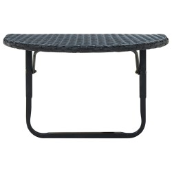 vidaXL Balkontisch 60x60x32 cm Schwarz Poly Rattan