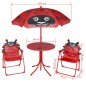 vidaXL 3-tlg. Garten-Bistro-Set für Kinder mit Sonnenschirm Rot vidaXL 3-tlg. Garten-Bistro-Set für Kinder mit Sonnenschirm Rot