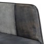 Schaukelstuhl mit Hocker Grau Echtleder und Canvas Schaukelstuhl mit Hocker Grau Echtleder und Canvas