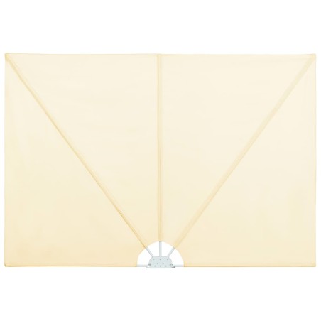 vidaXL Faltbarer Terrassen-Seitenfächer Creme 240×160 cm
