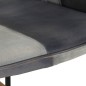 Schaukelstuhl mit Hocker Grau Echtleder und Canvas Schaukelstuhl mit Hocker Grau Echtleder und Canvas