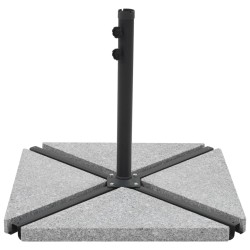vidaXL Sonnenschirm-Gewichtsplatte Granit 15 kg Dreieckig Grau