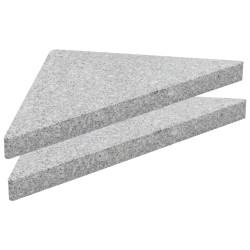 vidaXL Sonnenschirm-Gewichtsplatte Granit 15 kg Dreieckig Grau