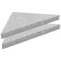 vidaXL Sonnenschirm-Gewichtsplatte Granit 15 kg Dreieckig Grau vidaXL Sonnenschirm-Gewichtsplatte Granit 15 kg Dreieckig Grau