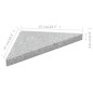 vidaXL Sonnenschirm-Gewichtsplatte Granit 15 kg Dreieckig Grau vidaXL Sonnenschirm-Gewichtsplatte Granit 15 kg Dreieckig Grau