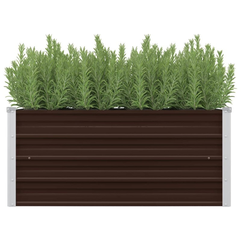 vidaXL Garten-Hochbeet Braun 100 x 40 x 45 cm Verzinkter Stahl vidaXL Garten-Hochbeet Braun 100 x 40 x 45 cm Verzinkter Stahl