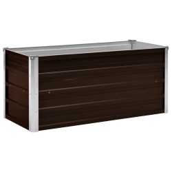 vidaXL Garten-Hochbeet Braun 100 x 40 x 45 cm Verzinkter Stahl