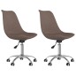 Esszimmerstühle 2 Stk. Drehbar Taupe Stoff Esszimmerstühle 2 Stk. Drehbar Taupe Stoff