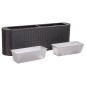vidaXL Garten-Hochbeet 120×24×40 cm Poly Rattan Schwarz vidaXL Garten-Hochbeet 120×24×40 cm Poly Rattan Schwarz