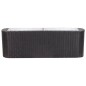 vidaXL Garten-Hochbeet 120×24×40 cm Poly Rattan Schwarz vidaXL Garten-Hochbeet 120×24×40 cm Poly Rattan Schwarz