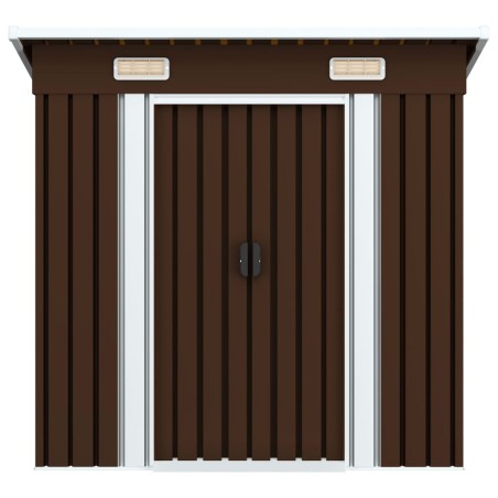 vidaXL Geräteschuppen Braun 194x121x181 cm Stahl 