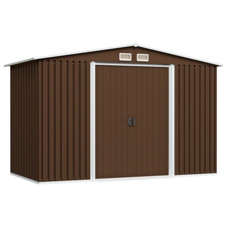 vidaXL Geräteschuppen Braun 257x205x178 cm Stahl 