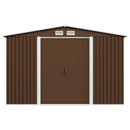 vidaXL Geräteschuppen Braun 257x205x178 cm Stahl 