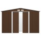 vidaXL Geräteschuppen Braun 257x205x178 cm Stahl vidaXL Geräteschuppen Braun 257x205x178 cm Stahl