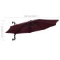 vidaXL Sonnenschirm Wandmontage mit Metallmast 300 cm Burgunderrot vidaXL Sonnenschirm Wandmontage mit Metallmast 300 cm Burgunderrot