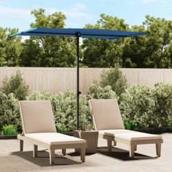 vidaXL Sonnenschirm mit Aluminium-Mast 2x1,5 m Azurblau 